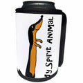 3dRose All Smiles Art Pets - Cute Funny Dachshund Dog Spirit Animal - Can Cooler Bottle Wrap (cc_260839)