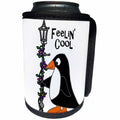3dRose All Smiles Art Birds - Funny Cute Penguin Feeling Cool with Lamp Post - Can Cooler Bottle Wrap (cc_260855)
