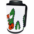 3dRose All Smiles Art Music - Cool fun Loch Ness Monster Playing Guitar - Can Cooler Bottle Wrap (cc_260863)