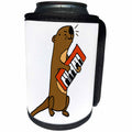 3dRose All Smiles Art Music - Funny Cute Sea Otter Playing Musical Keyboard - Can Cooler Bottle Wrap (cc_260875)