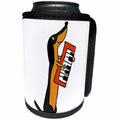 3dRose All Smiles Art Pets - Funny Cute Dachshund Dog Playing Musical Keyboard Cartoon - Can Cooler Bottle Wrap (cc_260877)