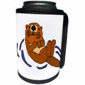 3dRose All Smiles Art Animals - Funny Cute Floating Sea Otter Cartoon - Can Cooler Bottle Wrap (cc_260886)