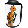 3dRose All Smiles Art Music - Funny cute Turtle Playing Musical Keyboard - Can Cooler Bottle Wrap (cc_260895)