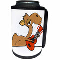 3dRose All Smiles Art Music - Funny Cool Camel Playing Guitar - Can Cooler Bottle Wrap (cc_260897)