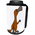 3dRose All Smiles Art Animals - Funny Cute Duck billed Platypus Cartoon - Can Cooler Bottle Wrap (cc_260905)