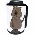 3dRose All Smiles Art Animals - Funny Australian Wombat Cartoon - Can Cooler Bottle Wrap (cc_260906)