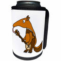 3dRose All Smiles Art Music - Cute Funny Anteater Playing Banjo Cartoon - Can Cooler Bottle Wrap (cc_260921)