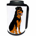 3dRose All Smiles Art Music - Cute Funny Rottweiler Puppy Dog Art - Can Cooler Bottle Wrap (cc_260942)