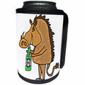 3dRose All Smiles Art Drinking - Funny Warthog Drinking Margarita Cartoon - Can Cooler Bottle Wrap (cc_260959)