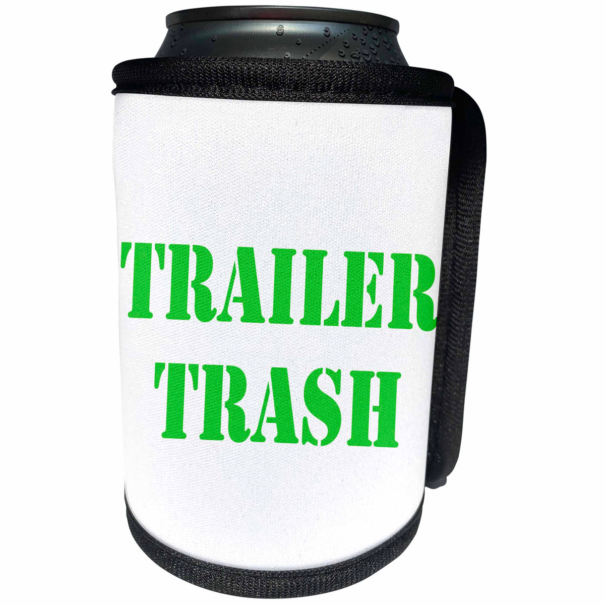 3dRose Trailer Trash - Trailer Trash Green - Can Cooler Bottle Wrap (cc_261004)