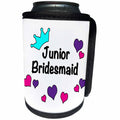 3dRose Bridesmaid - Junior Bridesmaid Pink and Purple - Can Cooler Bottle Wrap (cc_261009)