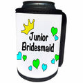 3dRose Bridesmaid - Junior Bridesmaid Turquoise and Green - Can Cooler Bottle Wrap (cc_261010)