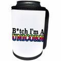 3dRose Unicorn - Btch Im A Unicorn Rainbow - Can Cooler Bottle Wrap (cc_261026)