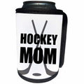 3dRose Ice Hockey - Hockey Mom Black - Can Cooler Bottle Wrap (cc_261032)