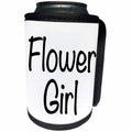 3dRose Flower Girl - Flower Girl Black - Can Cooler Bottle Wrap (cc_261047)