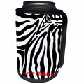 3dRose Patricia Sanders Creations - Christmas Zebra Print - Can Cooler Bottle Wrap (cc_26105)