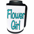 3dRose Flower Girl - Flower Girl Turquoise - Can Cooler Bottle Wrap (cc_261051)