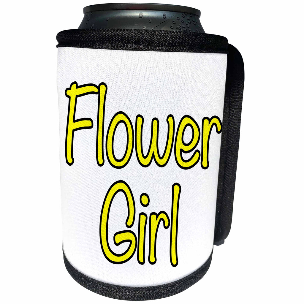 3dRose Flower Girl - Flower Girl Yellow - Can Cooler Bottle Wrap (cc_261052)