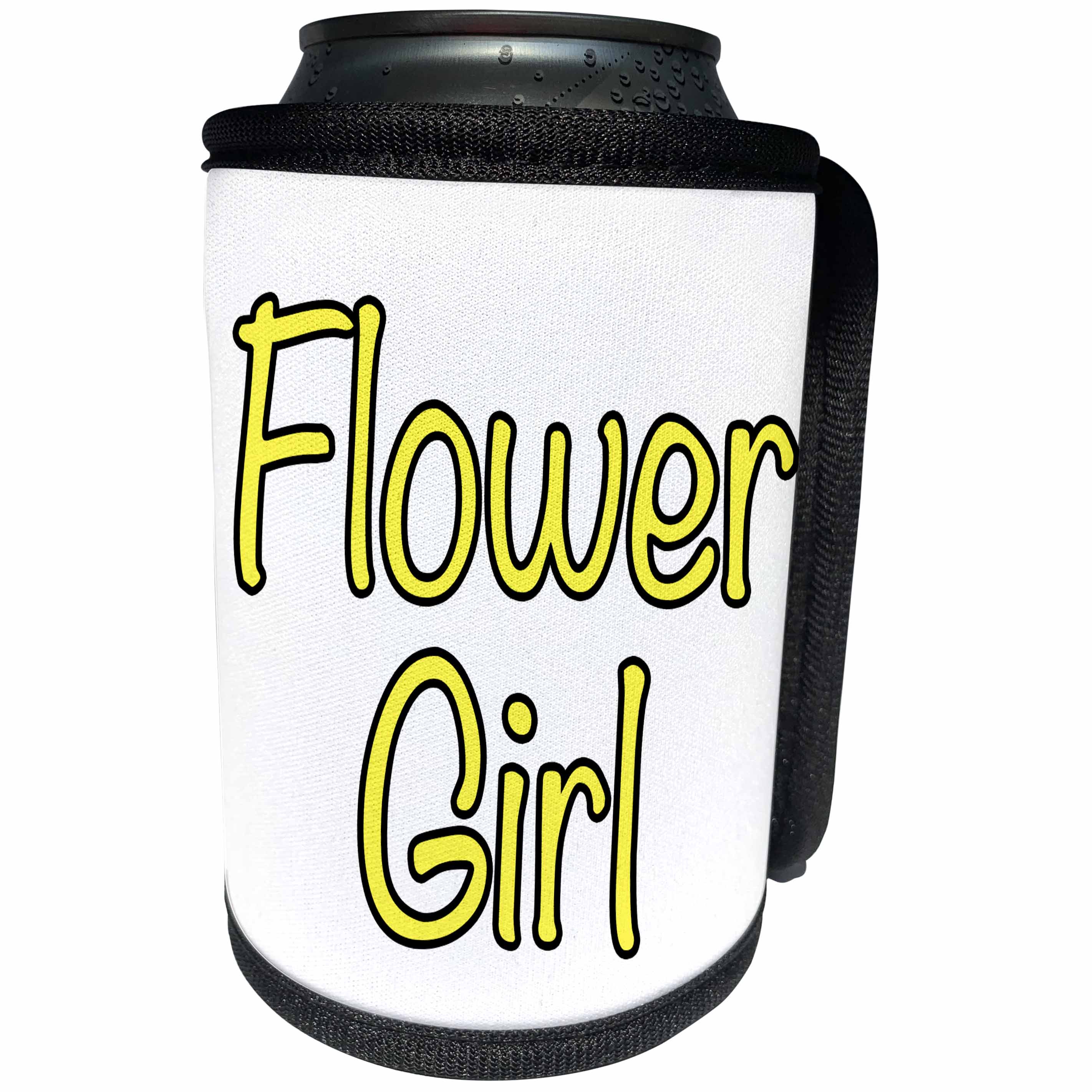 3dRose Flower Girl - Flower Girl Yellow - Can Cooler Bottle Wrap (cc_261052)