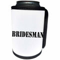 3dRose Bridesmaid Man - Bridesman Black - Can Cooler Bottle Wrap (cc_261053)