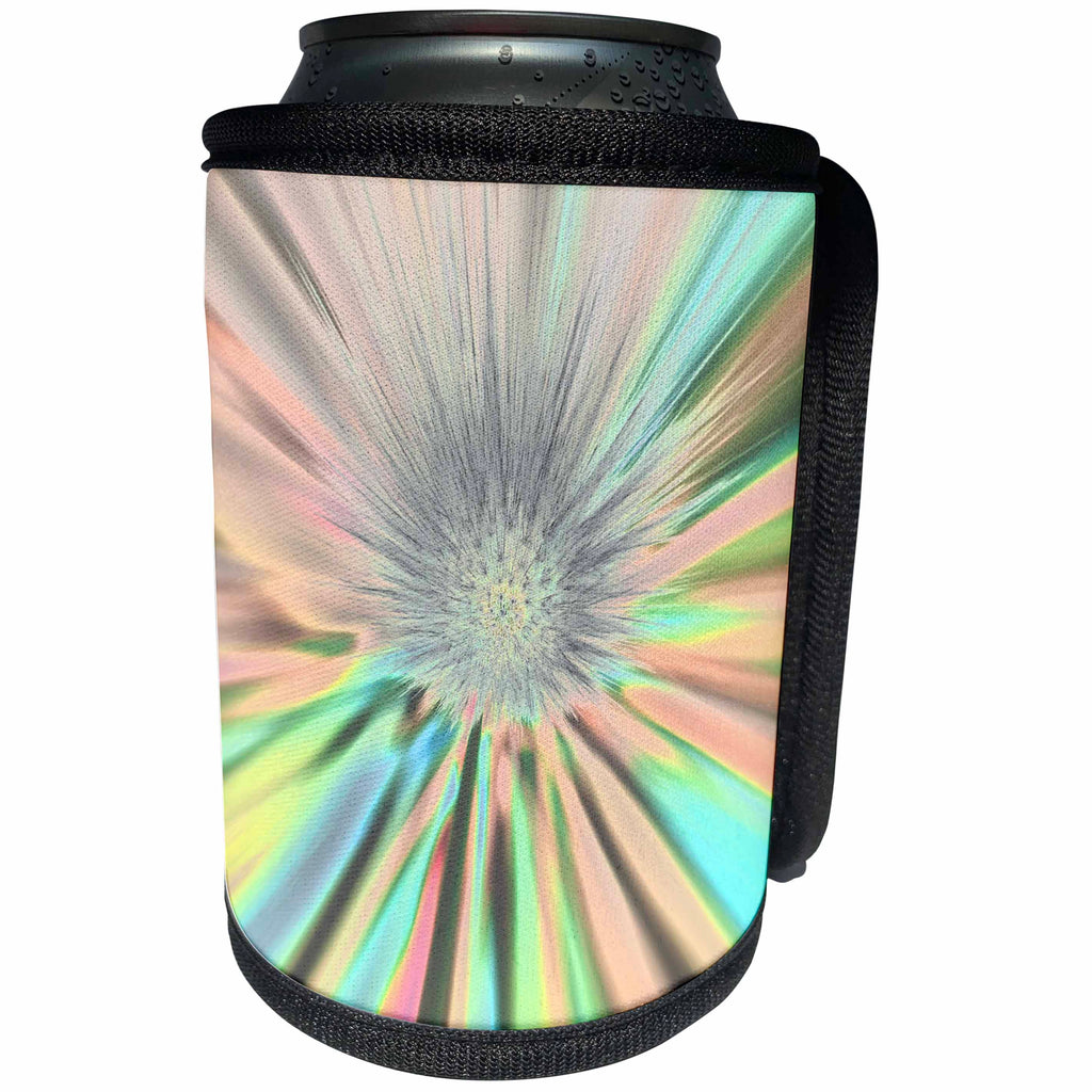 3dRose Patricia Sanders Creations - Pastel Floral Firework - Can Cooler Bottle Wrap (cc_26106)