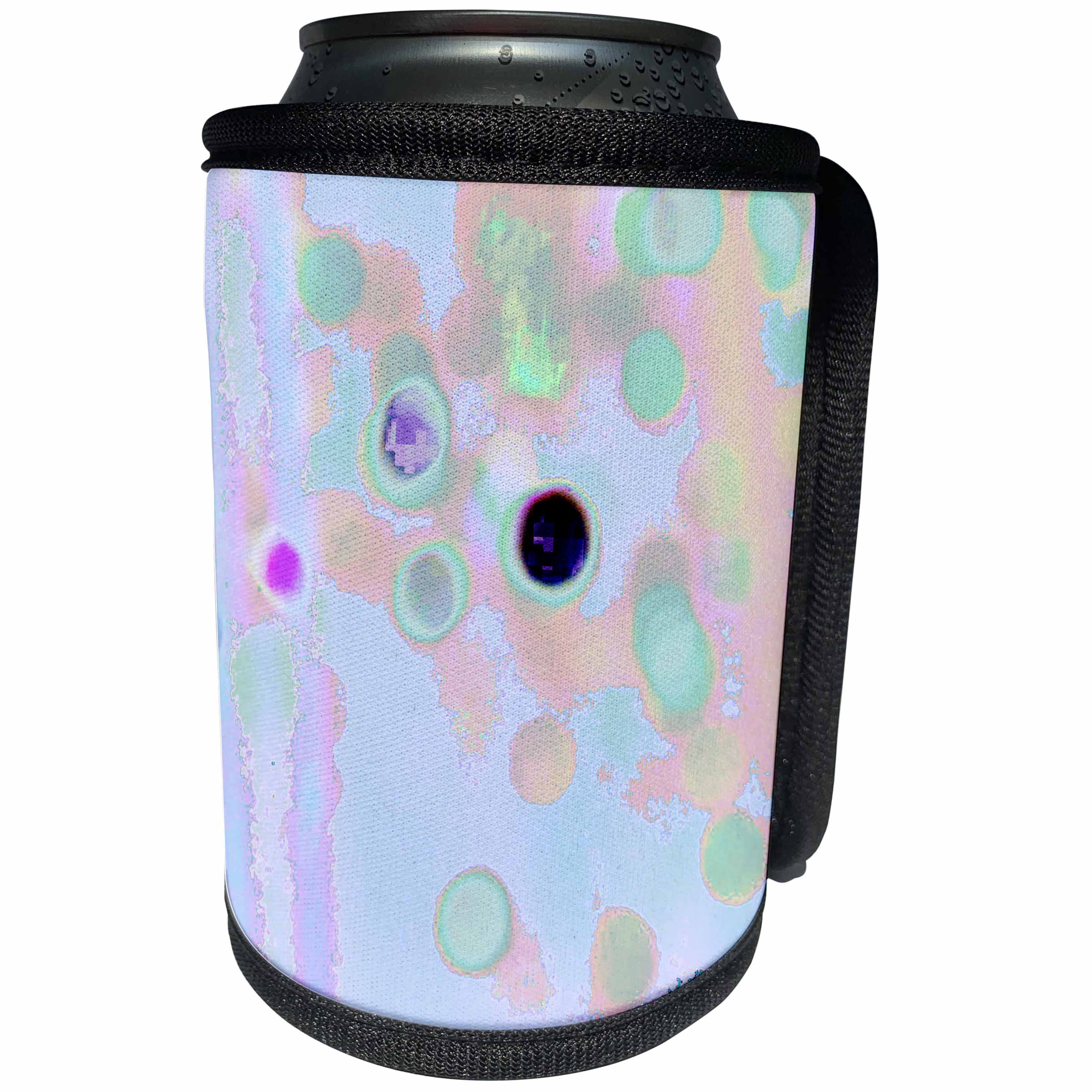 3dRose Patricia Sanders Creations - Pistachio Bubble Gum Ice Cream Dots - Can Cooler Bottle Wrap (cc_26119)