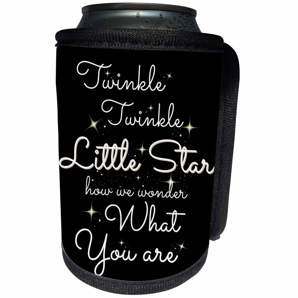 3dRose BrooklynMeme Sayings - Twinkle little star how we wonder what you are - Can Cooler Bottle Wrap (cc_261190)