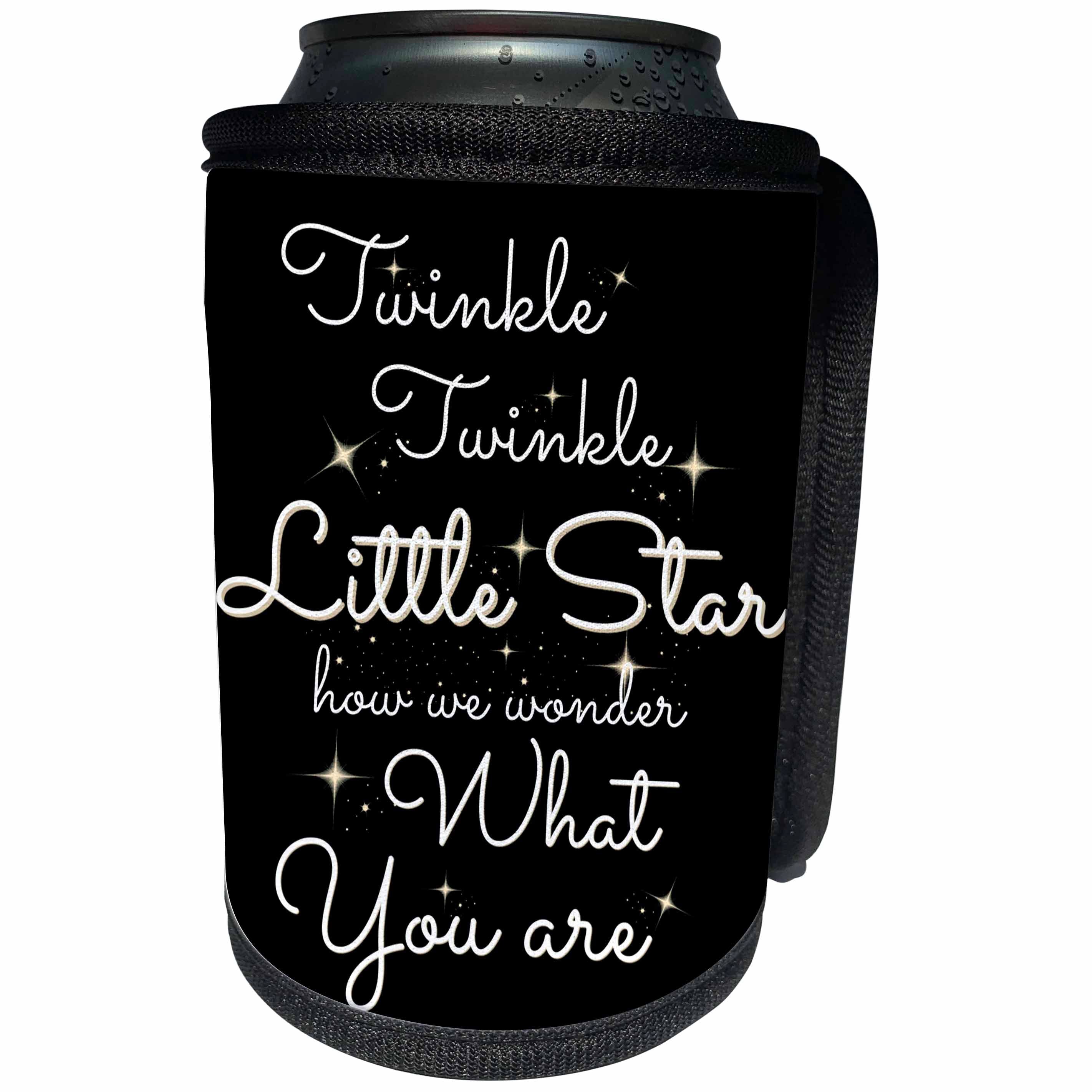 3dRose BrooklynMeme Sayings - Twinkle little star how we wonder what you are - Can Cooler Bottle Wrap (cc_261190)