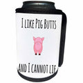 3dRose BrooklynMeme Funny Sayings - I like Pig Butts and I cannot lie - Can Cooler Bottle Wrap (cc_261193)