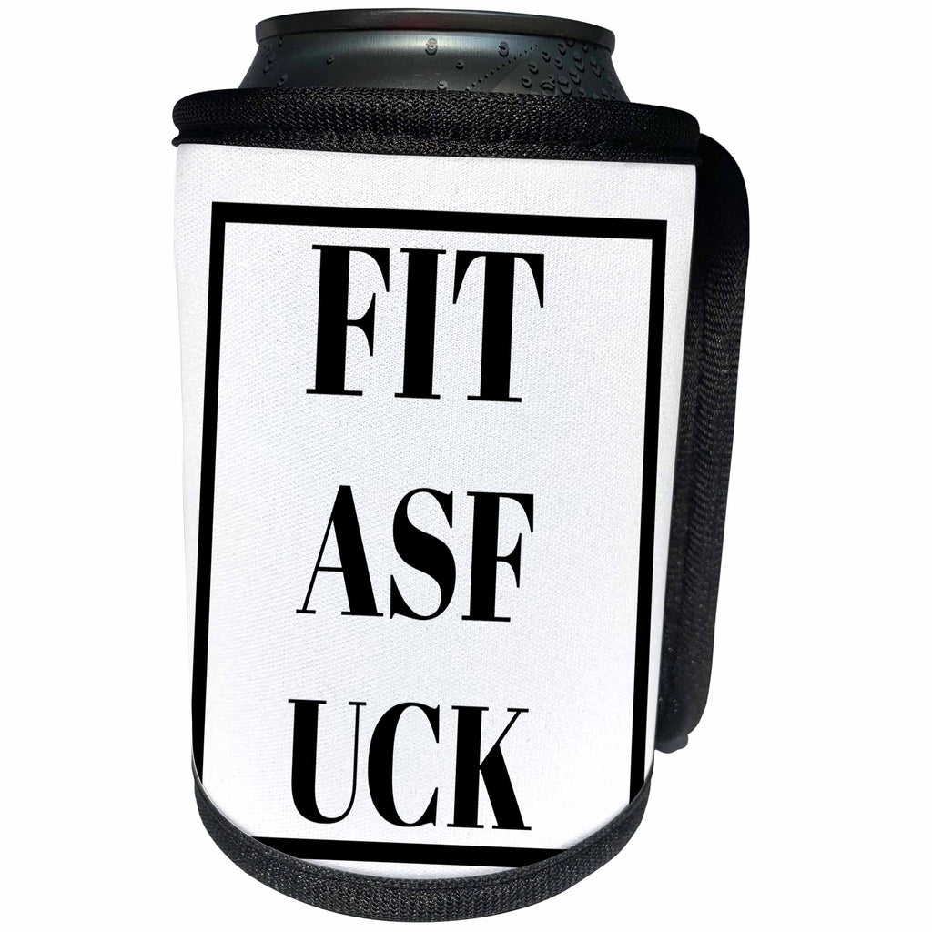 3dRose BrooklynMeme Sayings - Fit asf uck - Can Cooler Bottle Wrap (cc_261203)
