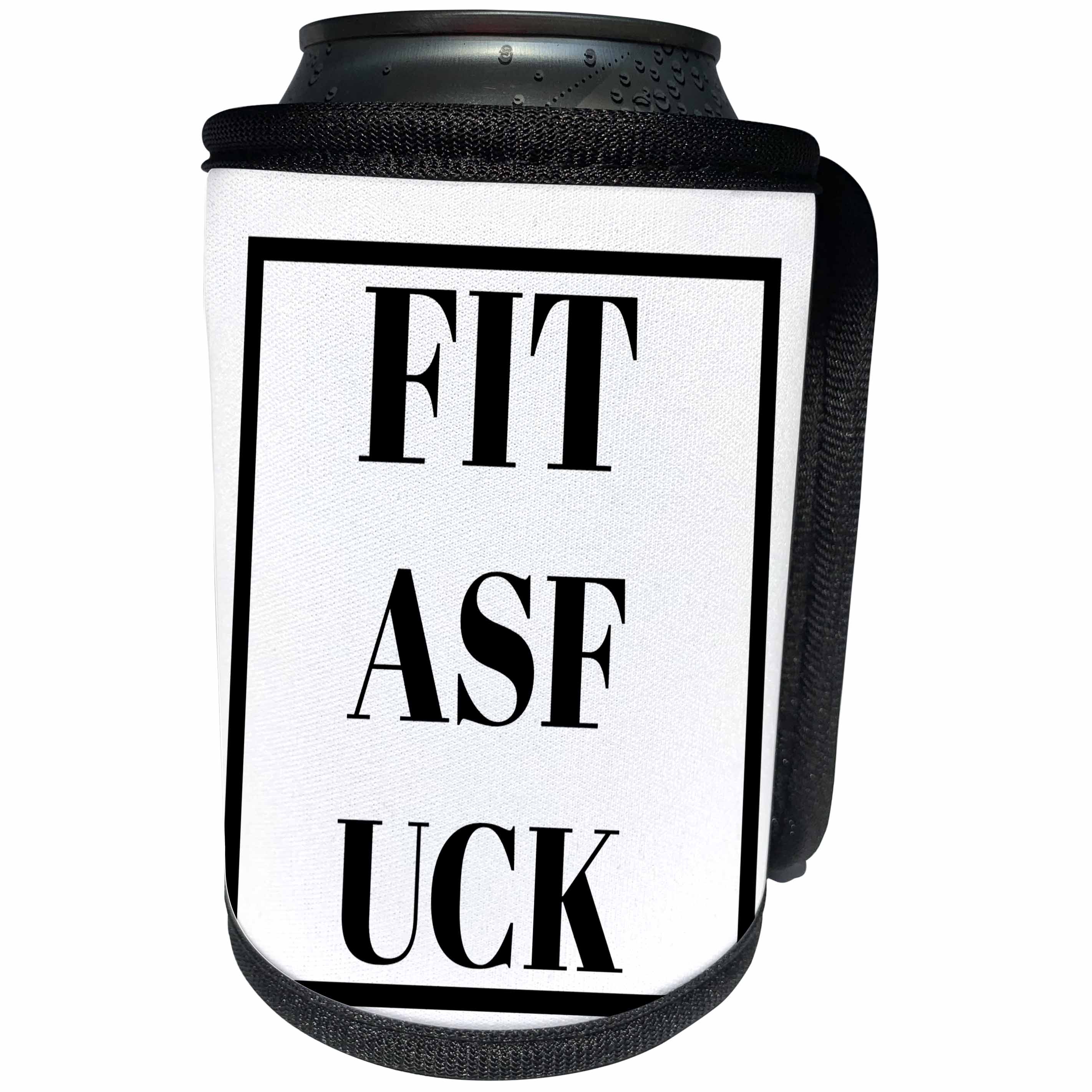 3dRose BrooklynMeme Sayings - Fit asf uck - Can Cooler Bottle Wrap (cc_261203)
