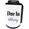 3dRose BrooklynMeme Sayings - Due in February - Can Cooler Bottle Wrap (cc_261221)