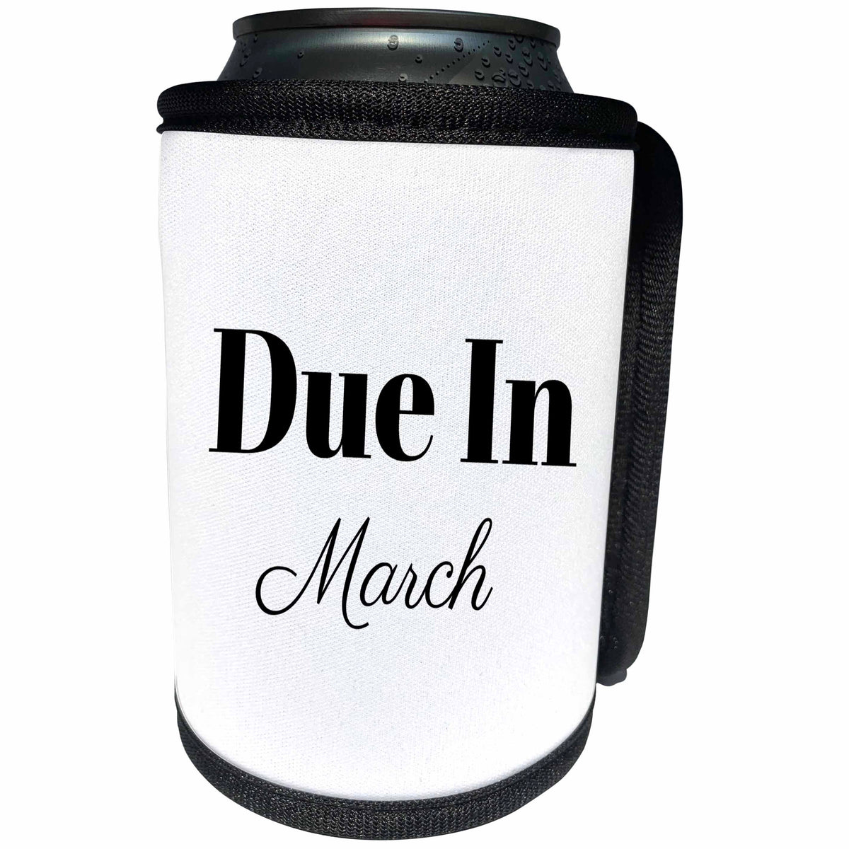 3dRose BrooklynMeme Sayings - Due in March - Can Cooler Bottle Wrap (cc_261222)