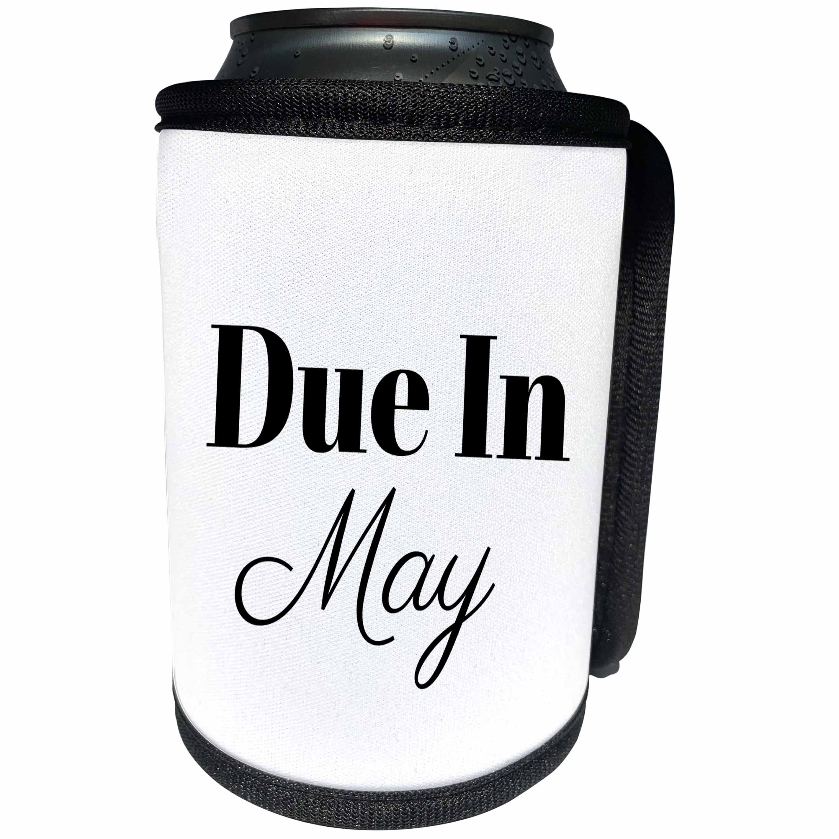 3dRose BrooklynMeme Sayings - Due in May - Can Cooler Bottle Wrap (cc_261224)