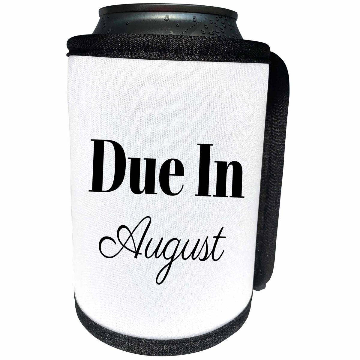 3dRose BrooklynMeme Sayings - Due in August - Can Cooler Bottle Wrap (cc_261227)