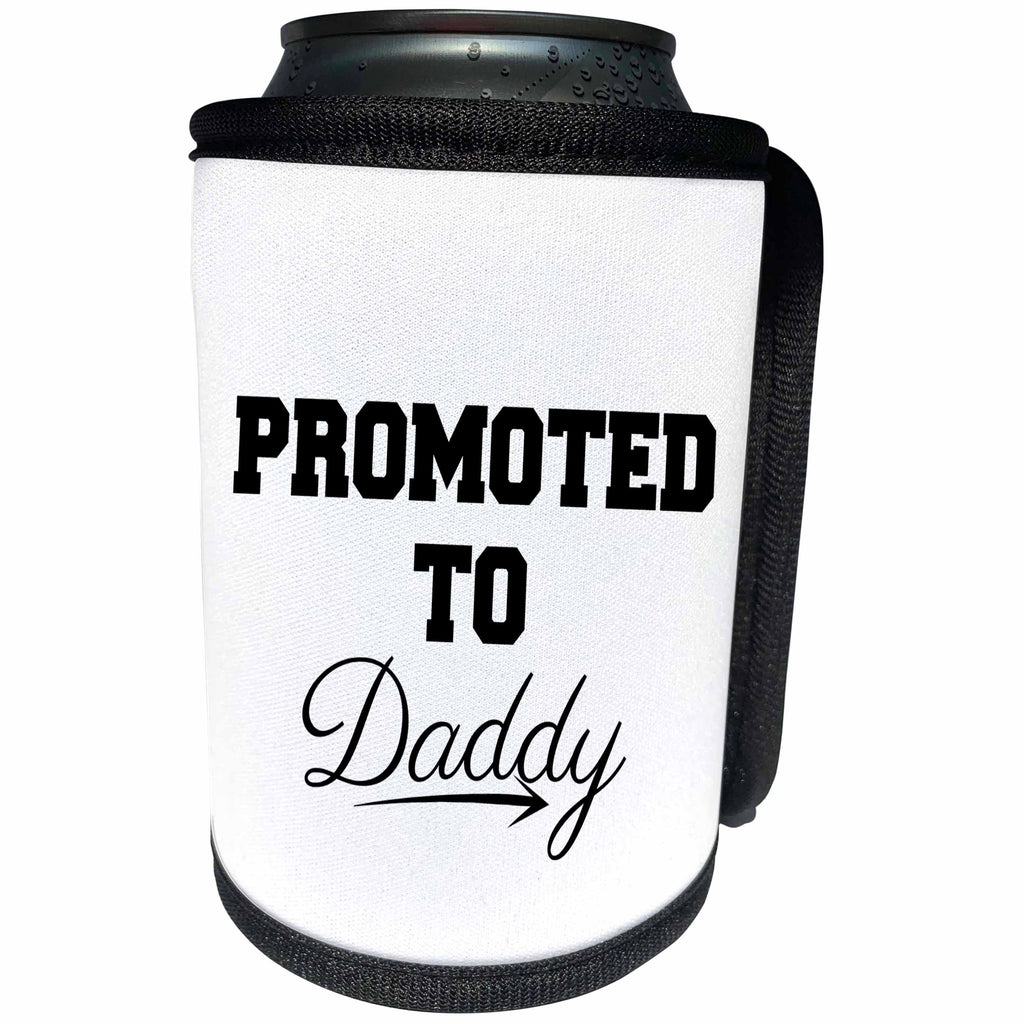 3dRose BrooklynMeme Sayings - Promoted to Daddy - Can Cooler Bottle Wrap (cc_261232)