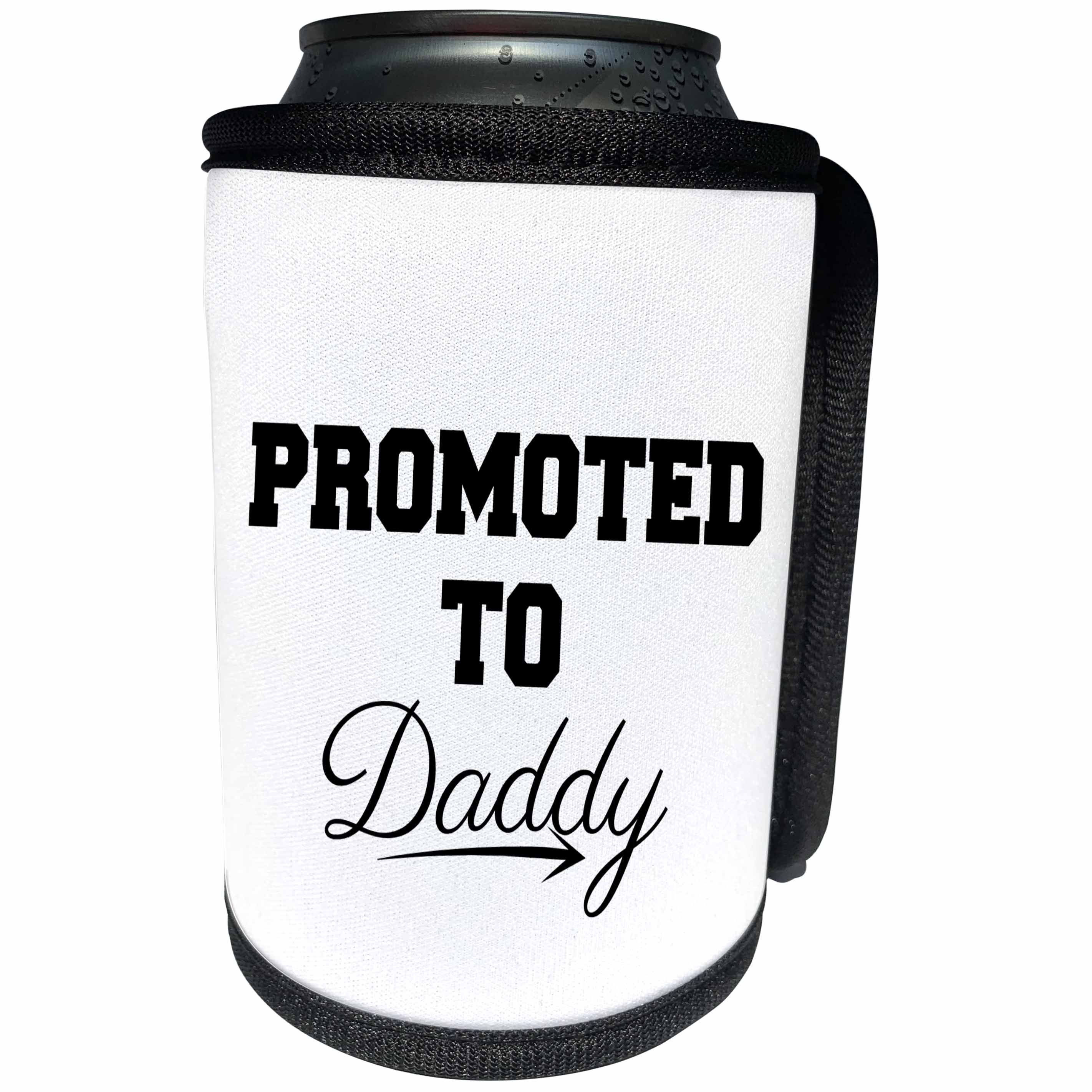 3dRose BrooklynMeme Sayings - Promoted to Daddy - Can Cooler Bottle Wrap (cc_261232)