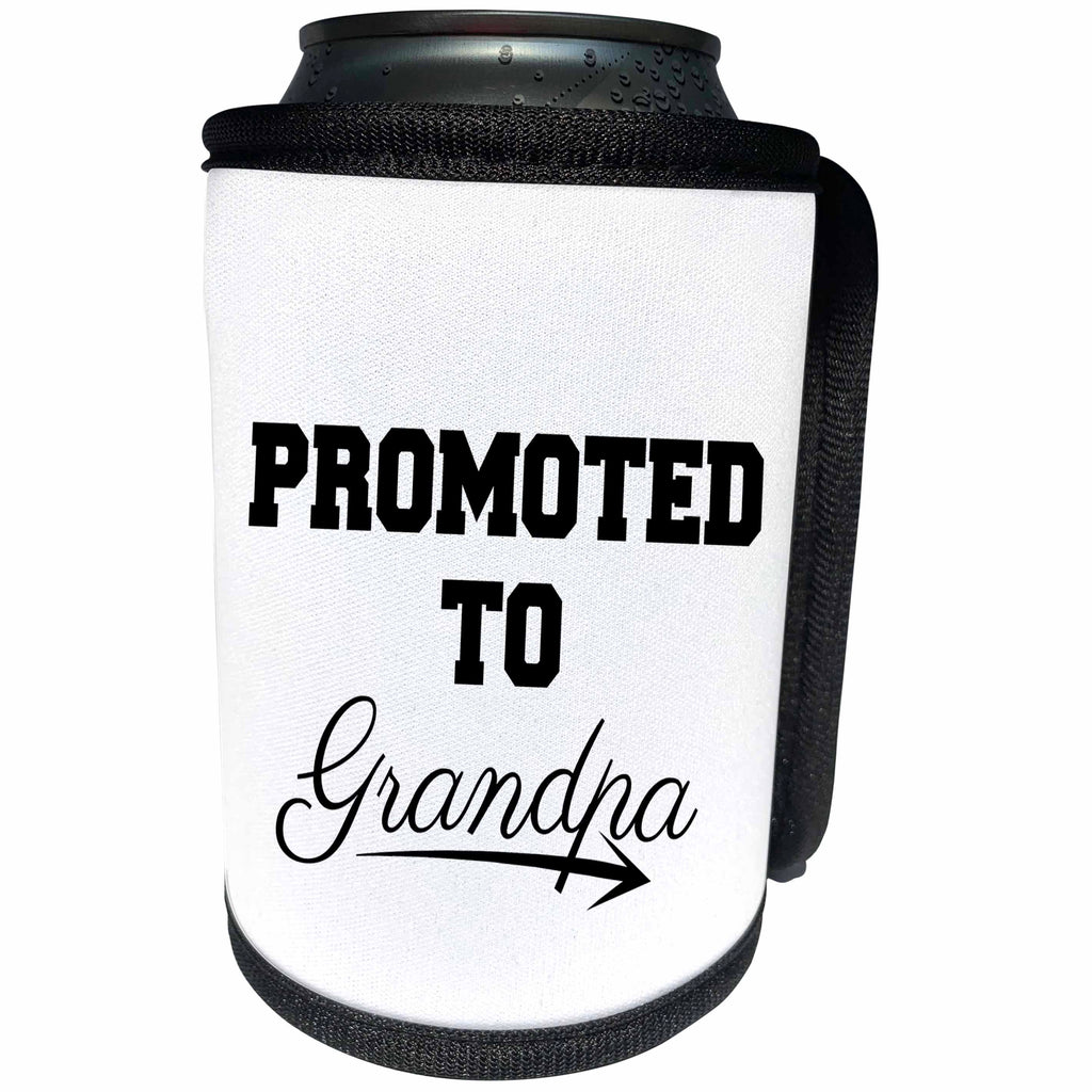 3dRose BrooklynMeme Sayings - Promoted to Grandpa - Can Cooler Bottle Wrap (cc_261234)
