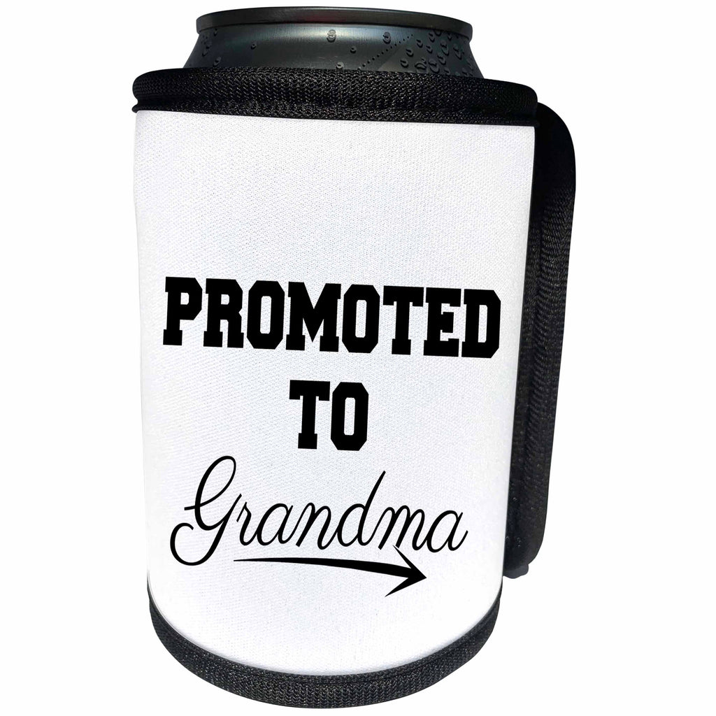 3dRose BrooklynMeme Sayings - Promoted to Grandma - Can Cooler Bottle Wrap (cc_261235)