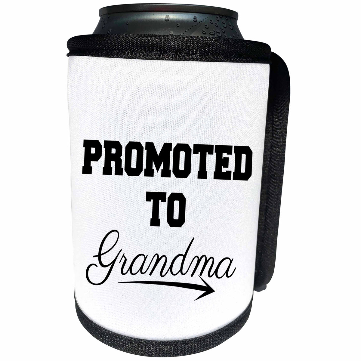 3dRose BrooklynMeme Sayings - Promoted to Grandma - Can Cooler Bottle Wrap (cc_261235)