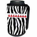 3dRose Patricia Sanders Creations - Christmas Tree Zebra Print - Can Cooler Bottle Wrap (cc_26124)