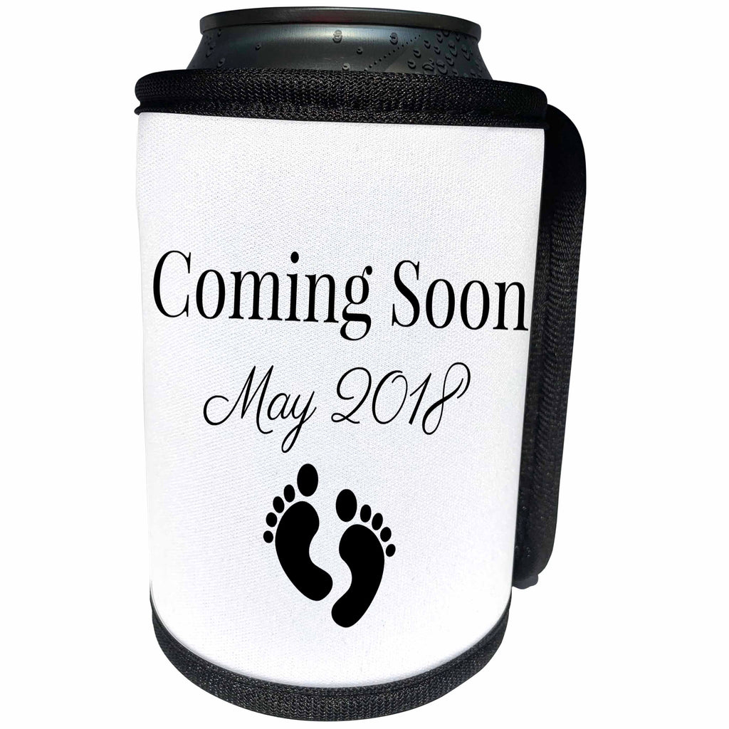 3dRose BrooklynMeme Sayings - Coming soon May 2018 - Can Cooler Bottle Wrap (cc_261248)