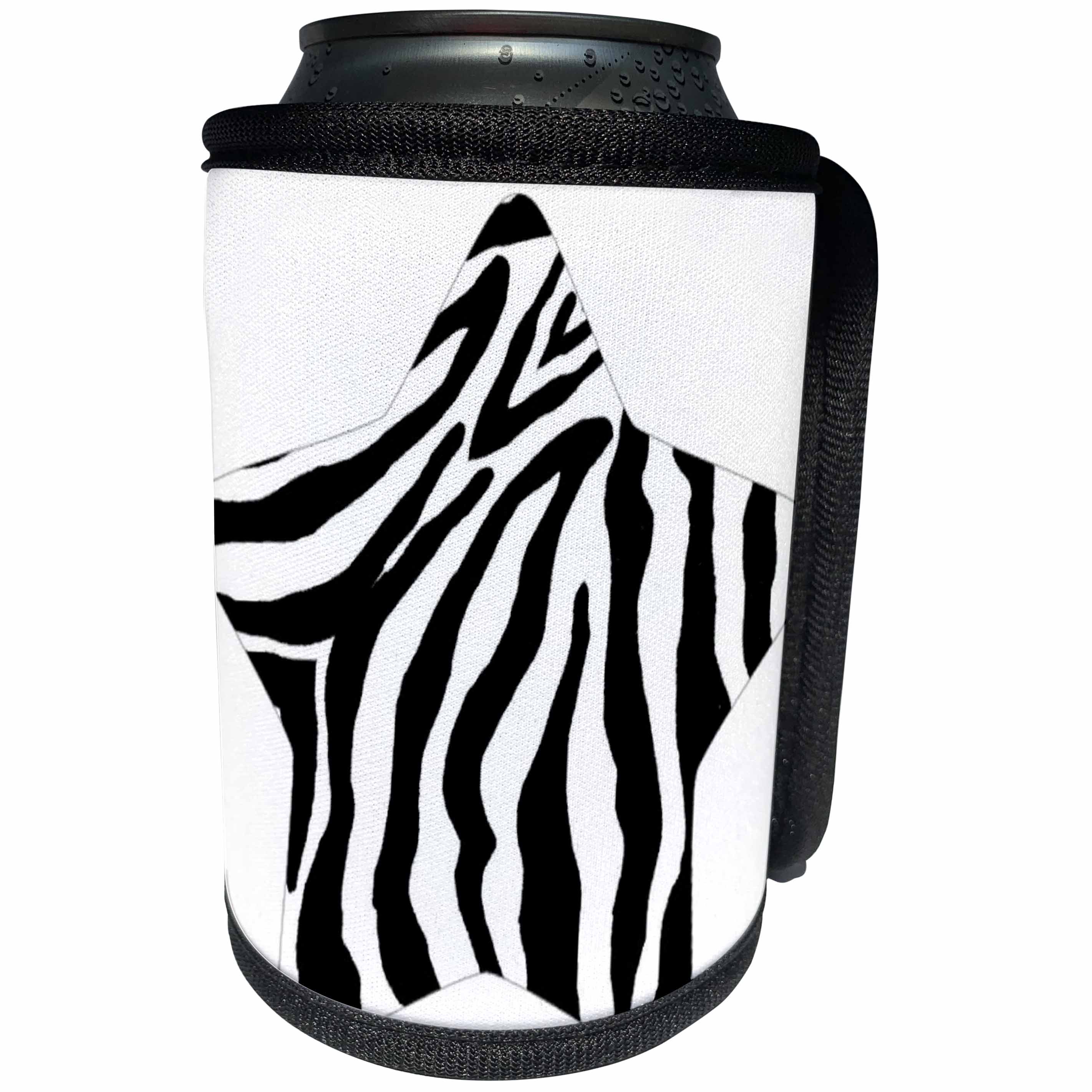 3dRose Patricia Sanders Creations - Shining Star Zebra Print - Can Cooler Bottle Wrap (cc_26126)