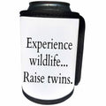 3dRose BrooklynMeme Funny Sayings - Experience wildlife raise twins - Can Cooler Bottle Wrap (cc_261262)