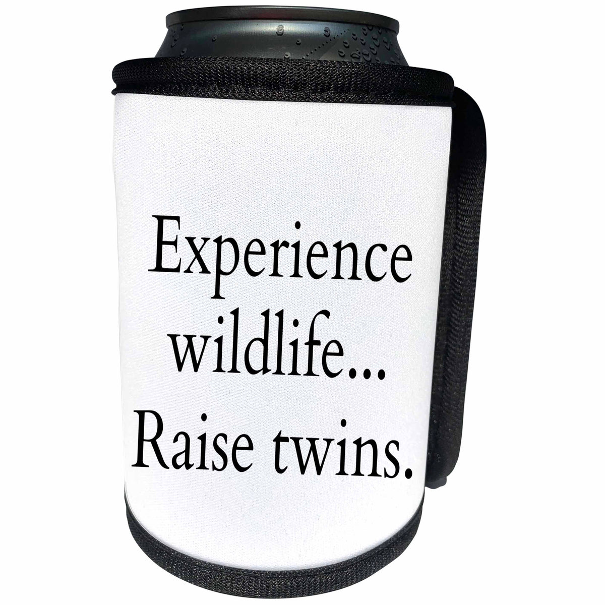 3dRose BrooklynMeme Funny Sayings - Experience wildlife raise twins - Can Cooler Bottle Wrap (cc_261262)