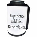 3dRose BrooklynMeme Funny Sayings - Experience wildlife raise triplets - Can Cooler Bottle Wrap (cc_261263)