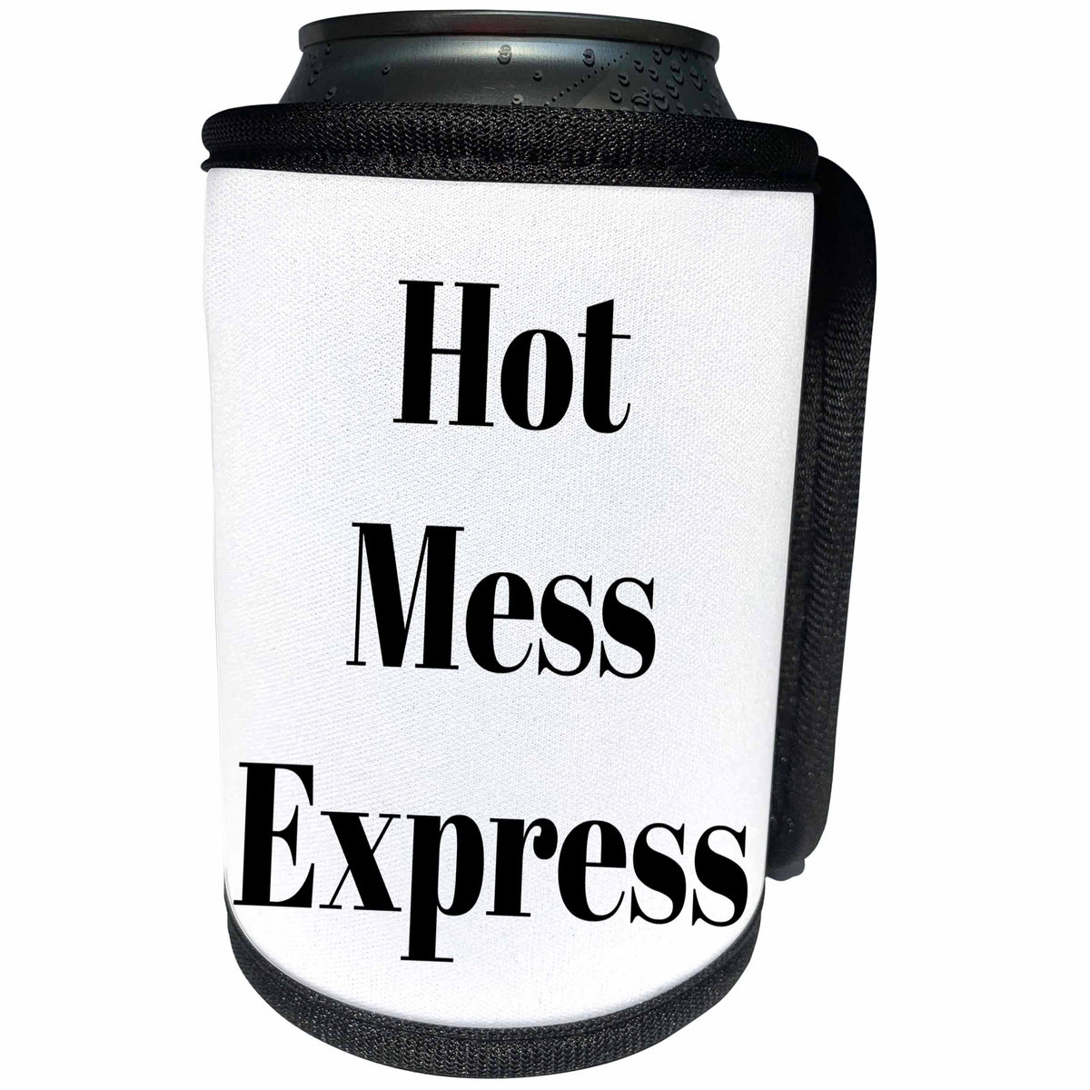 3dRose BrooklynMeme Funny Sayings - Hot Mess Express - Can Cooler Bottle Wrap (cc_261267)