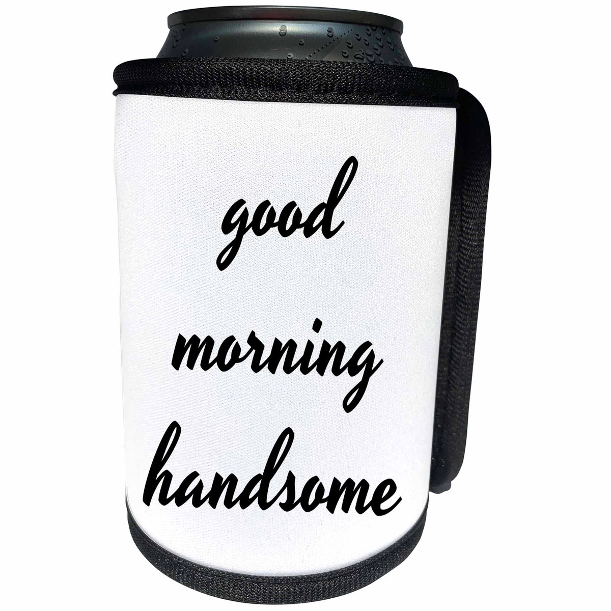 3dRose BrooklynMeme Sayings - Good morning handsome - Can Cooler Bottle Wrap (cc_261275)