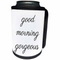 3dRose BrooklynMeme Sayings - Good morning gorgeous - Can Cooler Bottle Wrap (cc_261276)