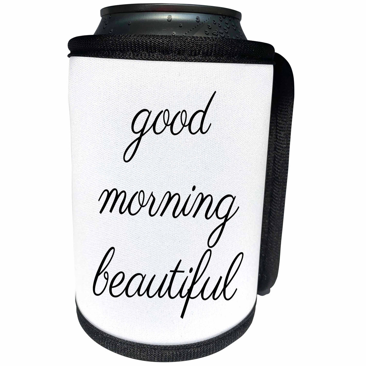 3dRose BrooklynMeme Sayings - Good morning beautiful - Can Cooler Bottle Wrap (cc_261277)